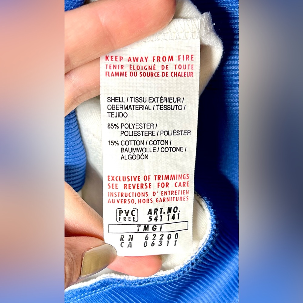 PUMA, White, with Blue Accents, Full Zip-Up, Size XL - Picture 7 of 7